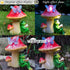 RCTTICUU Solar Frog Mushroom Garden Statues,Statuettes of Resin Frog Mushroom Reading a Book Figurine with LED Solar
