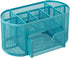 EasyPAG Mesh Desk Organizer, Multi-functional Stationery Holder for School Supplies, 9 Compartments, Blue