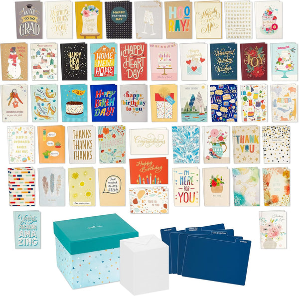 Hallmark All Occasion Boxed Set of Assorted Blank Greeting Cards with Card