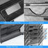 Wall File Organizer, 10 Pockets Mesh Hanging File Organizer, Wall Mount Document Holder for Office School, Black