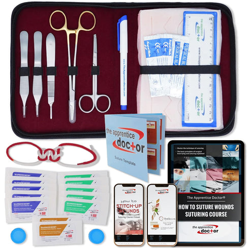 Suture Kit for Medical Students + Online Suturing Course Access by The Apprentice Academy, Designed by Experienced