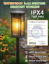 ALLIVING 8 Pack Solar Lights Outdoor Waterproof, Bright Solar Pathway Lights with Auto On/Off, Weatherproof Garden