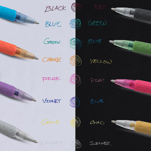 Pentel Sparkle Pop Metallic Gel Pen - 1.0mm Bold Line - Assorted Colors - 4-Pack