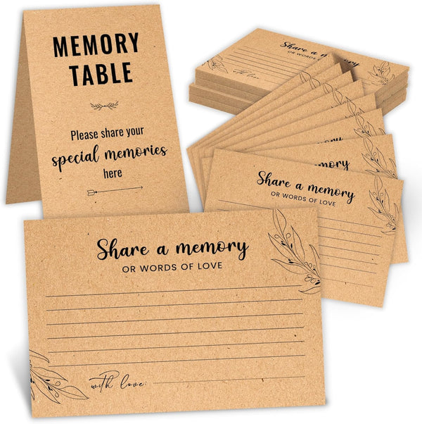 WOODAMORE Share A Memory Card For Celebration Of Life Decorations Ideas -