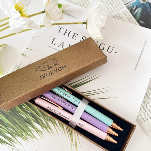 Jxueych Fancy Ballpoint Pen Appreciation Gift Set, Black Ink 1.0mm Medium Point, Thank You Gifts for Women Boss Lady Employee Coworker Teacher Office Wedding by Jxueych