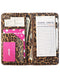 Server Book for Waitress - 5x9 Leopard Magnetic Closure Wallet with Zipper Pocket and Money Pouch