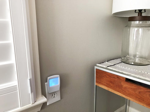 AMERELLE 2 Pack (71282) Always-On Blue Night Light, - Slim, Plug-in, LED Light with a Soft, Cool Blue Glow - Suitable