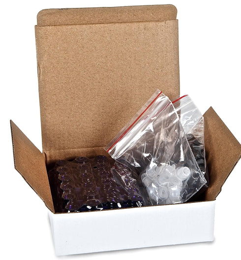 24 Cobalt Blue Glass Bottles, 2 ml (5/8 Dram) with Orifice Reducers and Black Caps