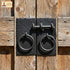 (271) Mystic Colonial Iron Gate Latch Black Flip Latches, Heavy Duty Cast Iron Drop Latch, for Old Farm Barn Shed