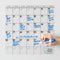 Think Board Clear Dry Erase Calendar - 14"x14" Reusable Whiteboard for Home, Office, Dorm, or Classroom