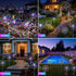 2 Pack 8 120 btfarm Solar Garden Lights Outdoor Modes, LED Firework Lights Solar Powered, Waterproof Twinkle Fairy
