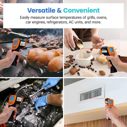 Etekcity Infrared Thermometer Upgrade 774, Heat Temperature Gun for Cooking, -58°F to 842°F