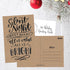 Hadley Designs 50 Kraft Holiday Greeting Cards, Cute Fancy Blank Winter Christmas Postcard Set, Bulk Pack