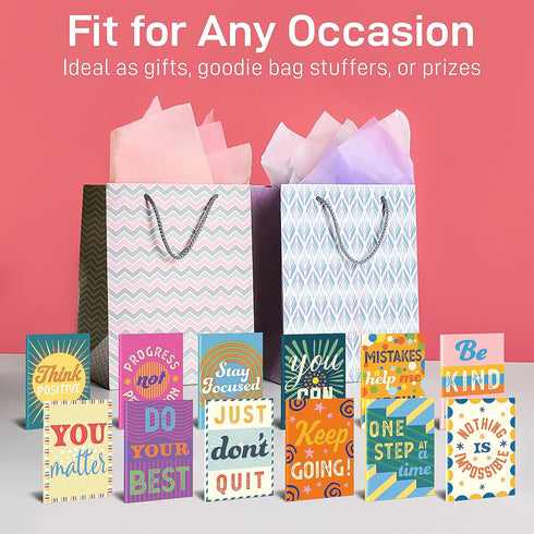 S&O Mini Notebooks Bulk Set: 12 Unique Messages, Inspirational Notepads for Kids, Mini Journals, 44 Pages, 3.5” x 5”