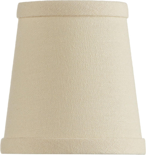 Upgradelights Beige Linen 4 Inch Mini Clip On Chandelier Lamp Shade 2.5x4x4