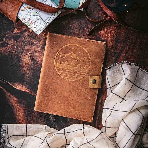 Travel Journal Series by Modest Goods, Refillable Leather Cover and A5 Notebook, Travel Accessories for Men & Women,