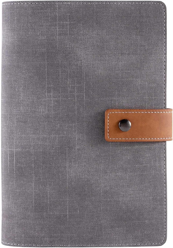 CAGIE A5 Refillable Faux Leather Traveler Notebook Binder, 6 Ring Personal Organizer for Men Women
