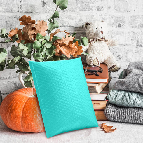 UCGOU 25 Pack 7.25x12 Inch Teal Bubble Mailers, Usable Size 7.25x11, Self Seal Waterproof Opaque Packaging Bags for