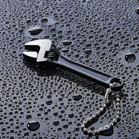 Chumia 12 Pieces Adjustable Hand Wrench, Black Spanner Tool with Wide Jaw