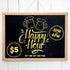 CHALKY CROWN Liquid Chalk Marker Pen, Dry Erase Marker for Chalkboard Signs, 6mm Reversible Tip, Yellow