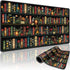 Mcapirivo Vintage Library Bookshelf Large Gaming Mouse Pad 31.5"x15.7" Flower XXL Desk Mat,