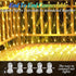 8ft 8ft 180LED 8 x Net Lights, Gazebo Lights Outdoor Modes Timer, Waterproof Connectable Christmas String Lights Clear
