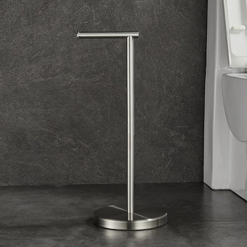 SUS304 Toilet Paper Holder Stand Stainless Steel Freestanding Toilet Wipes Dispenser Modern Bathroom Storage Floor Free