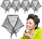 hongliang 4 Pcs Black Triangle Hair Net,35x35x57 Inches Hair Net for Rollers &