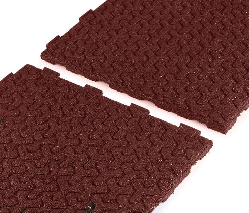 16 16 4 Playsafer Windmill Rubber Interlocking Tiles | X | Easy Install for Indoor and Outdoor Use (Red, Tiles)