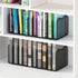 Simple Trending Mesh Desktop File Sorter, 5-Section Bookshelf for Home Office, Black