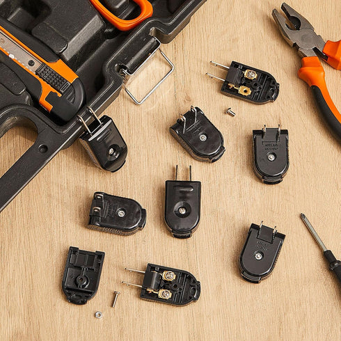 15 Pcs 2 Prong Replacement Plug, 125V 15A Male Power Plug for Small Appliances (Black)