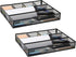 Mind Reader Metal Mesh Drawer Organizer, Set of 2, Utensil Organizer for Office, Kitchen, 15" L x 12" W x 2.25" H, Black