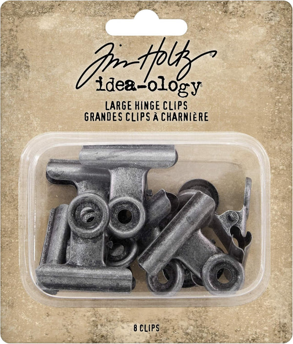 Tim Holtz Advantus Hinge Large Metal Clips - Silver