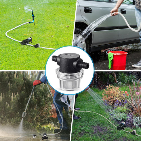 Water Pump Strainer, 3/8 Inch Hose Barb In-Line Filter for 12V DC Water Pump, Twist-On Sprayer