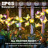 2 Pack 12LED IP65 Solar Swaying Butterfly Lights, Warm White Waterproof Auto On/Off Outdoor Garden Lights for Patio