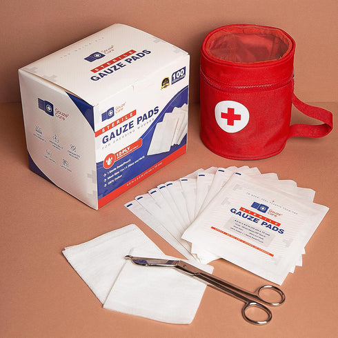 100pc 4x4 12ply 4x4 4x4 Large Sterile Gauze Pads Sterile for Wounds Bulk - Woven Gauze Sponges Sterile - USP IV