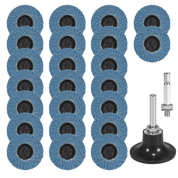 Avresecie 23PCS Die Grinder Flap Disc, Roll Lock Discs 2 Inch with 1/4