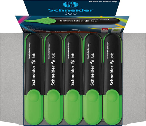 Schneider Highlighter Job Pen, Refillable, Green