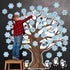 Whaline 104Pcs Winter Tree Bulletin Board Decoration, Snowflake Tree Snowman Penguin Cutouts for Holiday Party School