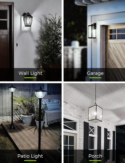 LOHAS Dusk to Dawn Sensor Light Bulbs, A19 12W (100 Watt Equivalent), LED Bright Porch Lighting, Daylight White 5000K,