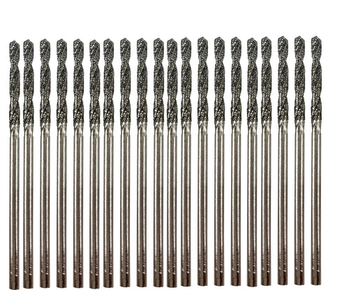 Diamond Drill Bits 2mm, 20 Pieces for Dremel, Jewelry, Beach Glass, Arts Crafts