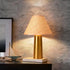 Sionfungluxx Brass Gold Rattan Table Lamp for Bedroom, Modern Lamps for Bedside Nightstand,