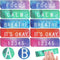 Crtiin 160 Pcs Anxiety Sensory Stickers, Inspirational Quotes, Textured Strips for Mental Health