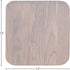 Flash Furniture Rustic Walnut Wood Seat for Colorful Metal Barstools (Pack of 1)