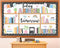 Bookshelf Bulletin Board Set Composition Notebook Classroom Decorations Reading Library Bulletin Board