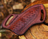 Leather Knife Sheath For Belt, Slanted Pancake Sheath, Tooled Leather Sheath, Beautiful Cowboy 4 to 6 inches Skinner