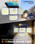 4-Head 333 Outdoor3000 6500K, IP65 270 2Pack Outdoor Motion Sensor Lamp, Solar Power Light, LED Solar Light, Wireless