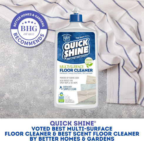 27oz, 2Pk Quick Shine Multi Surface Floor Cleaner | Ready to Use-Streak Free- No Rinse | Use on Hardwood, Laminate