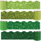 Whaline 131.2ft St. Patrick's Day Bulletin Board Borders, 4 Rolls Glitter Green Die-Cut Trim for Classroom Decor