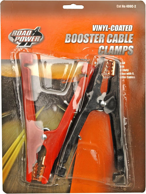 Road Power 400C-2 Southwire Replacement Jumper Clamps - Heavy Duty Vinyl Coated Steel Clamps - Durable Battery Cable